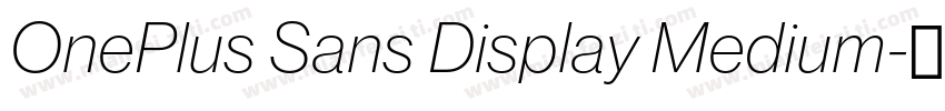 OnePlus Sans Display Medium字体转换